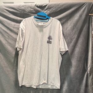 White Graphic Tee with Tree Design